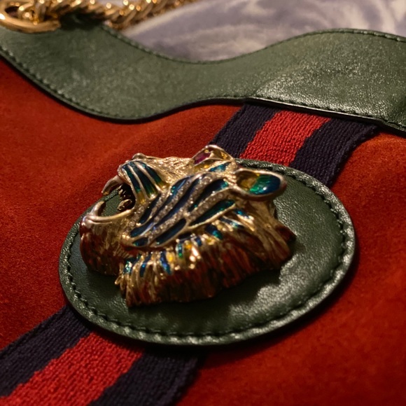 Gucci Medium Suede Rajah - Picture 6 of 10